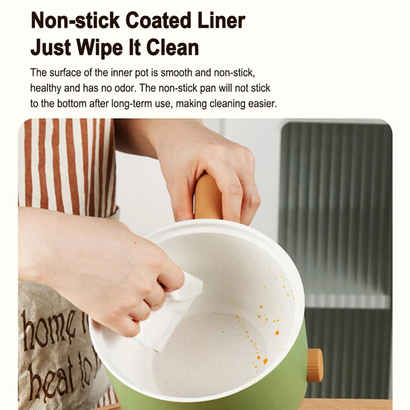 Mini Electric Cooker Multi-functional Cooking Pot Non-stick Frying Pan Ramen Dormitory Small Electric Hot Pot Cooker 220V