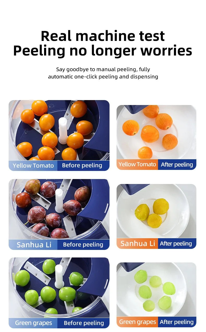 Electric Fruit Peeler Rechargeable Peeling Machine Portable Grape/tomato/Garlic Peeler Fruit Peeling Knife Tools