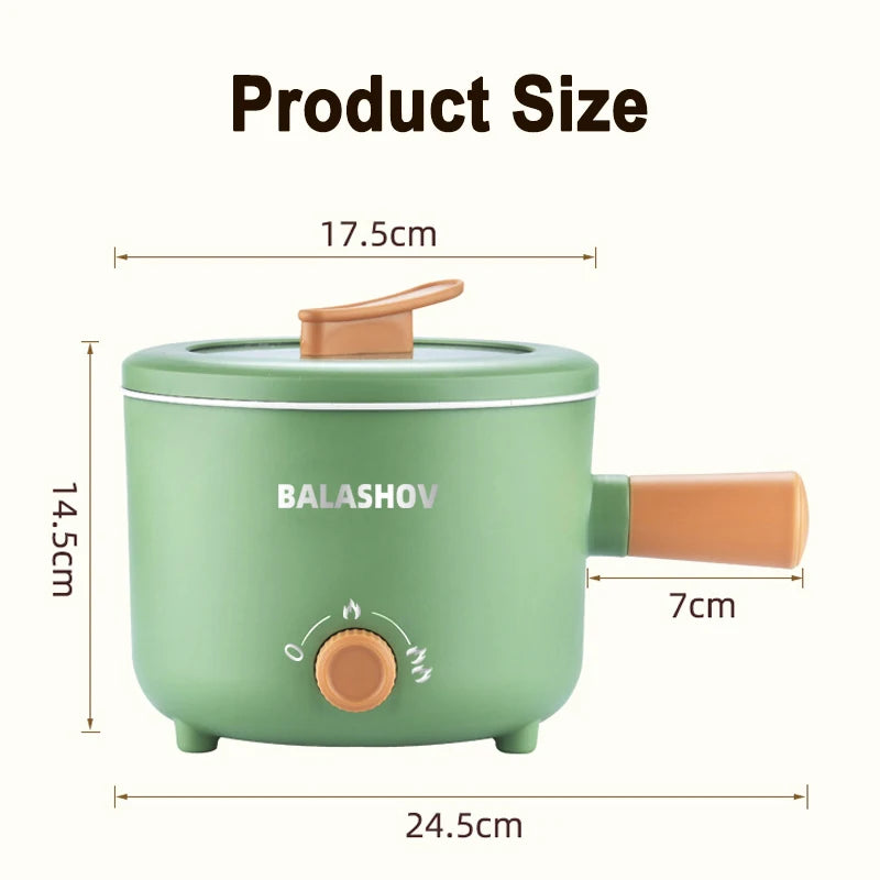 Mini Electric Cooker Multi-functional Cooking Pot Non-stick Frying Pan Ramen Dormitory Small Electric Hot Pot Cooker 220V