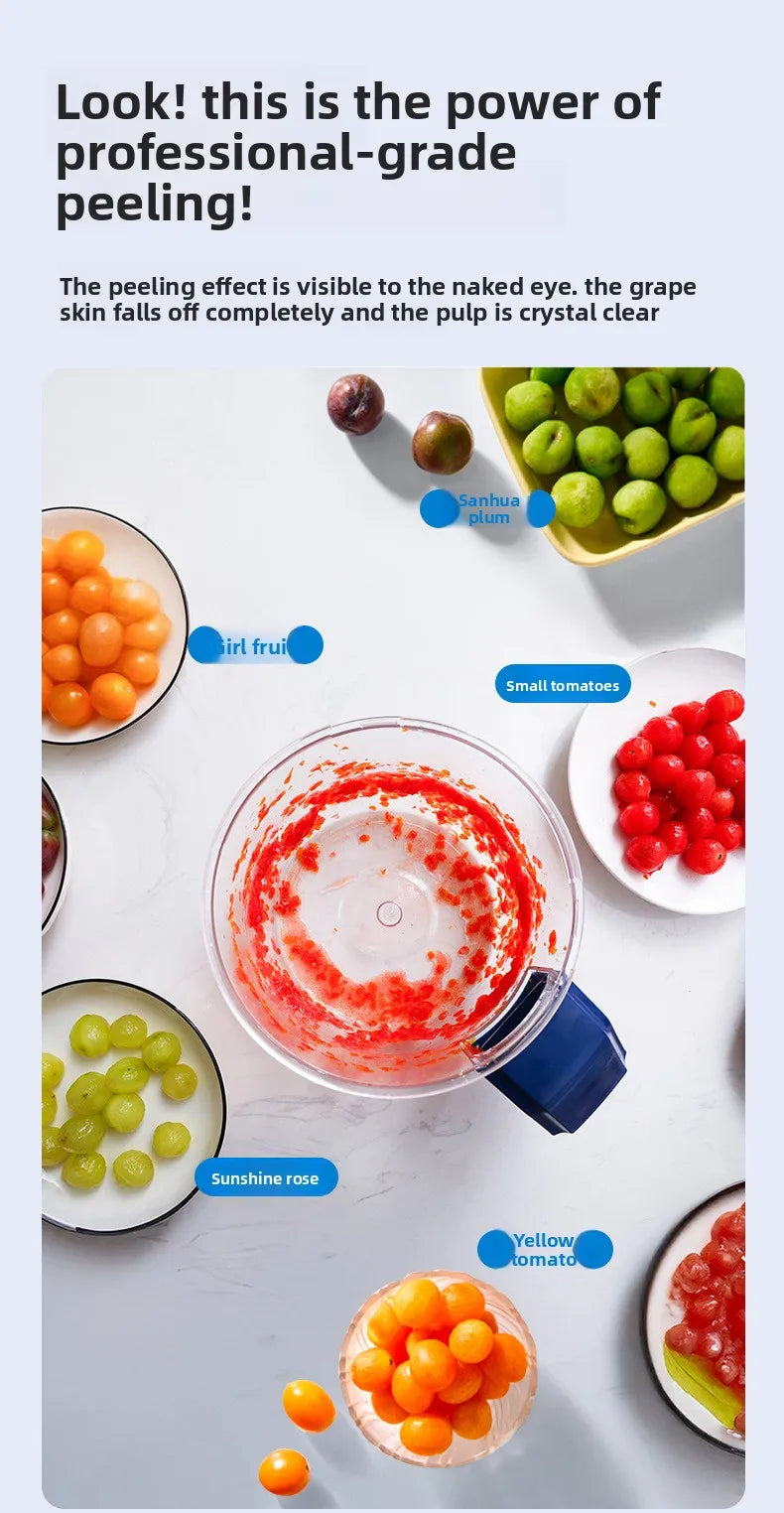 Electric Fruit Peeler Rechargeable Peeling Machine Portable Grape/tomato/Garlic Peeler Fruit Peeling Knife Tools