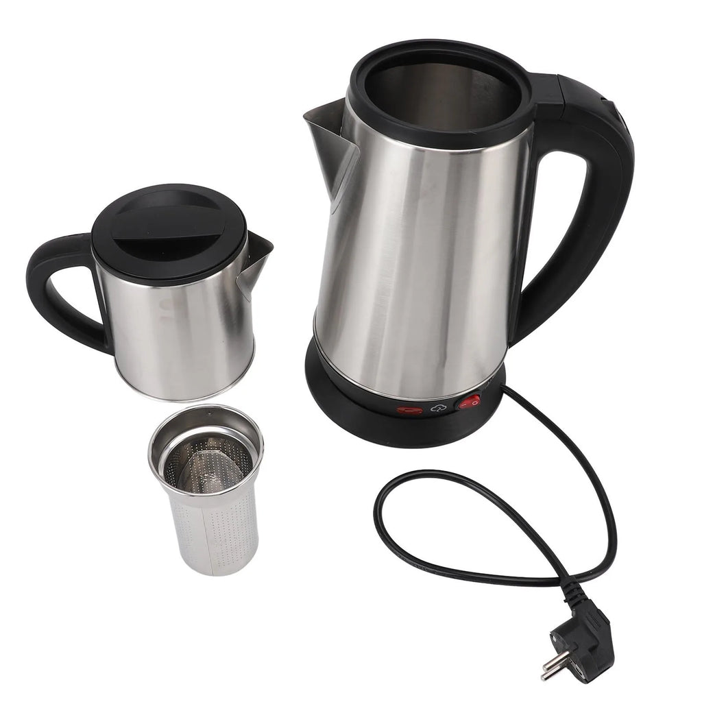 Electric Double Kettle Turkish Teapot Set Detachable InfuserTurkish Kettle Set 1L and 2L Stainless Steel Tea Maker for Home