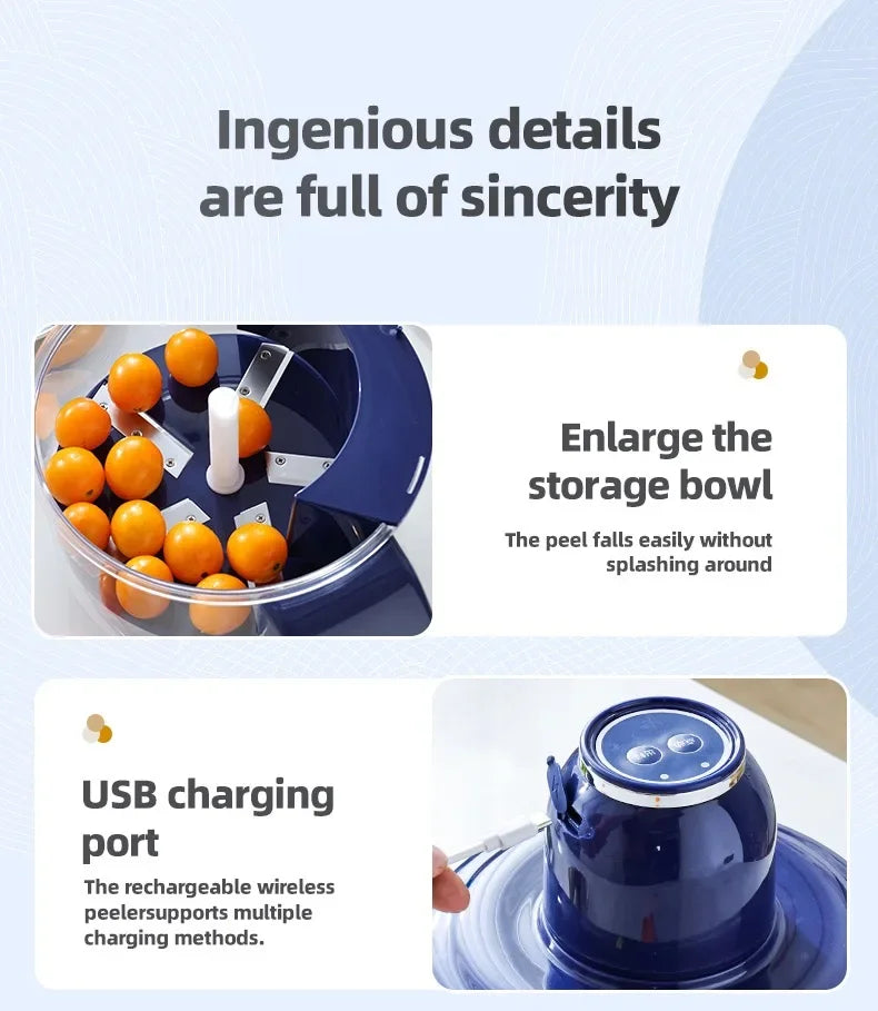 Electric Fruit Peeler Rechargeable Peeling Machine Portable Grape/tomato/Garlic Peeler Fruit Peeling Knife Tools