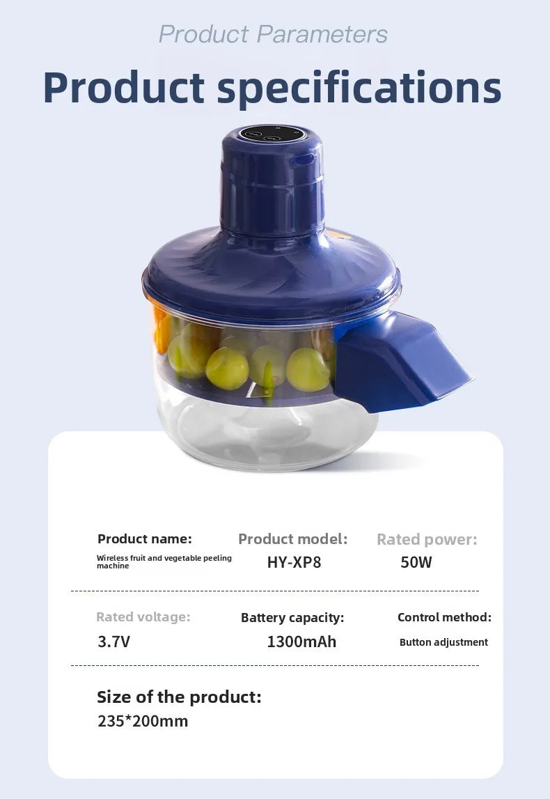 Electric Fruit Peeler Rechargeable Peeling Machine Portable Grape/tomato/Garlic Peeler Fruit Peeling Knife Tools