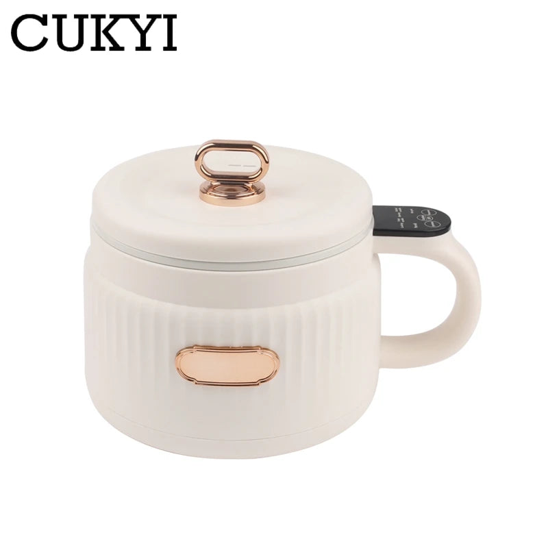 Portable Intelligent Rice cooker Electric skillet Noodles boiling cup hotpot soup stewer Ceramic liner for Dormitory Travel EUUS