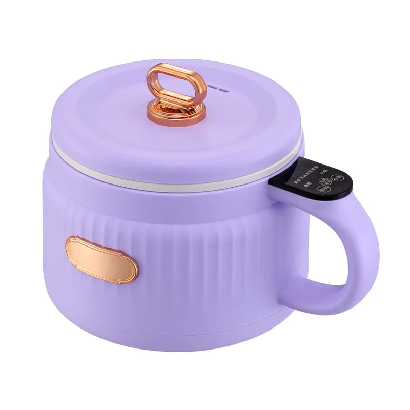 Portable Intelligent Rice cooker Electric skillet Noodles boiling cup hotpot soup stewer Ceramic liner for Dormitory Travel EUUS