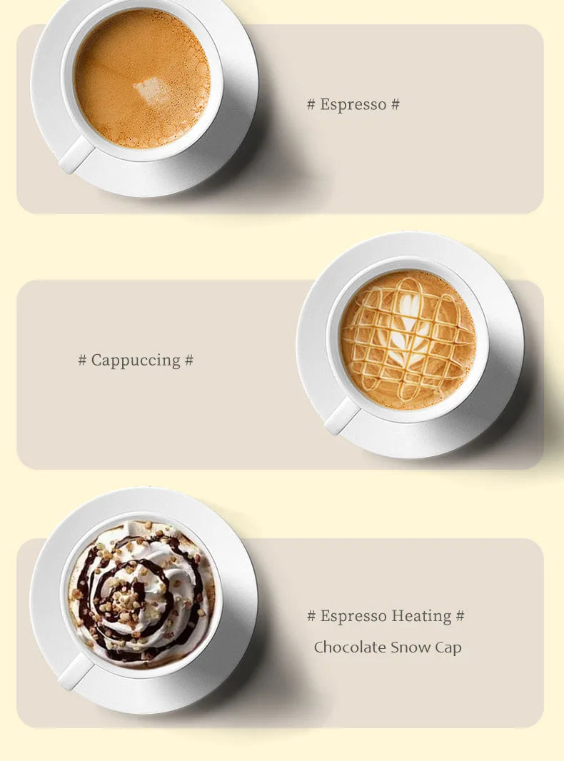 220V Espresso Coffee Machine Home Use Coffee Beans Grinding Coffee Maker Commercial Grinder Coffee Machine Milk Foam