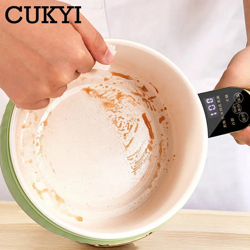 Portable Intelligent Rice cooker Electric skillet Noodles boiling cup hotpot soup stewer Ceramic liner for Dormitory Travel EUUS