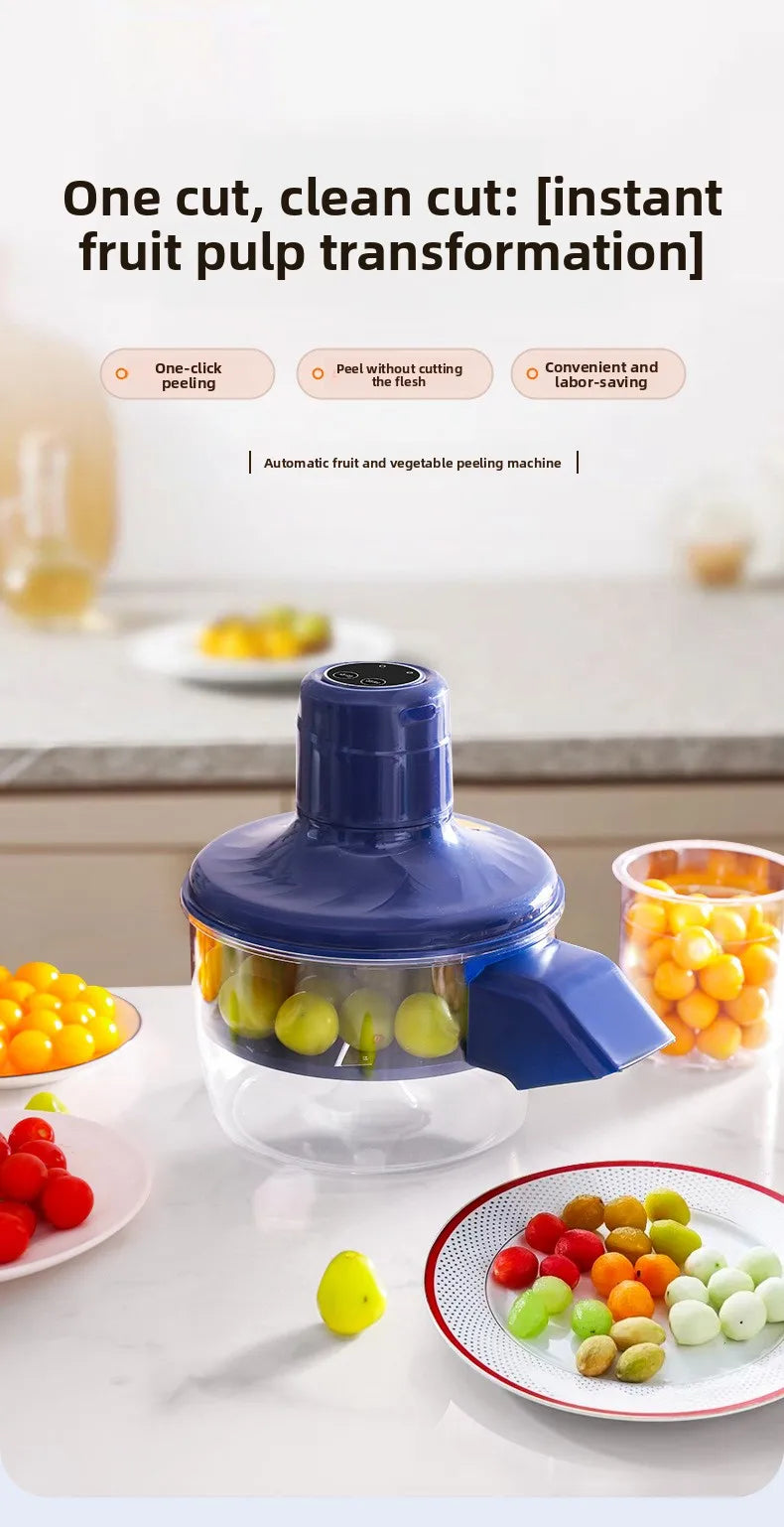 Electric Fruit Peeler Rechargeable Peeling Machine Portable Grape/tomato/Garlic Peeler Fruit Peeling Knife Tools